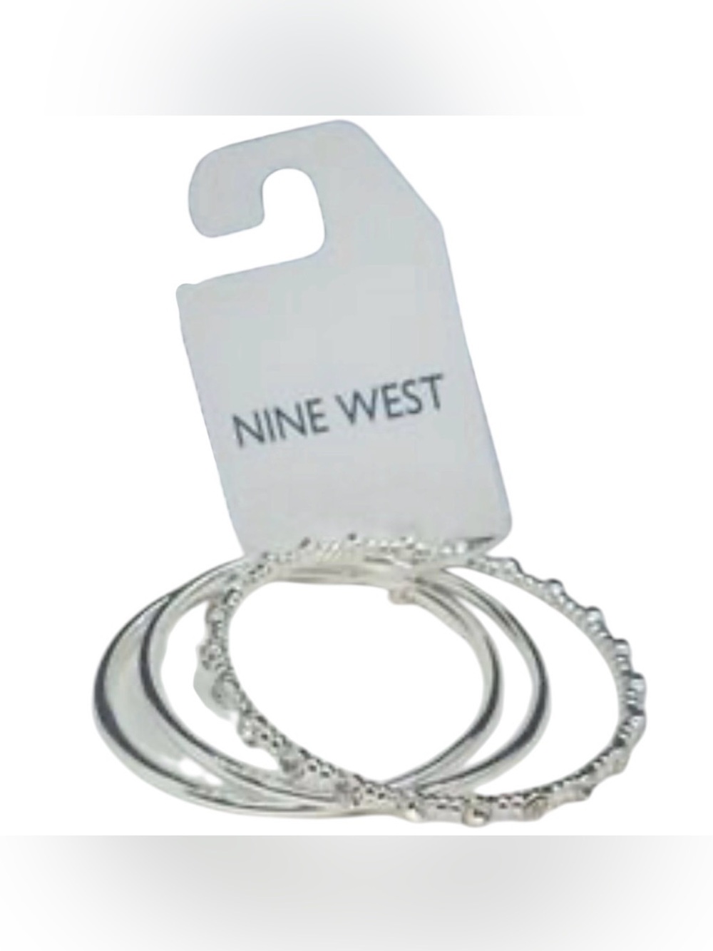 Nine West Silver Tone Stackable stretch Bracelet set.